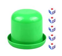 Set di bicchieri per dadi da bar, set di bicchieri per shaker con coperchio, set divertenti di bicchieri di dadi, bicchiere di dadi impilabile con 5 dadi, set di dadi per famiglia per fede