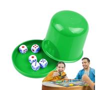 Set di bicchieri per dadi per adulti, set di bicchieri impilabili per dadi - tazza di dadi con coperchio | Bicchiere agitatore per dadi per feste da bar, set di dadi familiari, agitatore di dadi con 5