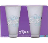 SET DI BICCHIERI STITCH Stor 75865 - Set 2 bicchieri in vetro da 490 ml, edizione limitata con decorazione bifacciale