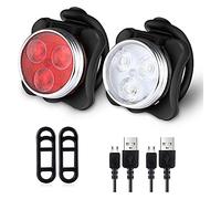 Set di biciclette ricaricabile USB, luci frontali impermeabili da faro superfiltro, modalità di illuminazione regolabili, luci cicole for strada e montagna
