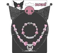 Set di bigiotteria Hello Kitty con fascia per capelli, collana e bracciale con perline in tonalità rosa e perlate | Accessori ufficiali per bambini per ragazze +3 anni con design kawaii e confezione