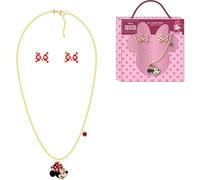 Set di bigiotteria Minnie Mouse con collana e orecchini - Accessori Disney per ragazze con stile divertente