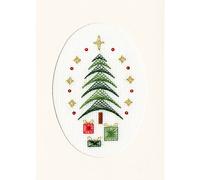 Set di biglietti d'auguri a punto croce Bothy Threads "All wrapped up", 7x11cm,