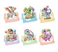 Set di biglietti di auguri fai da te con pittura a diamante, biglietti di auguri di congratulazioni per compleanno, Natale, Halloween, kit per la creazione di progetti artistici con diamanti per