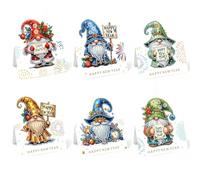 Set di biglietti di auguri fai da te con pittura a diamante, biglietti di auguri di congratulazioni per compleanno, Natale, Halloween, kit per la creazione di diamanti per familiari e amici, regalo