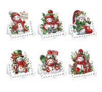 Set di biglietti di auguri fai da te con pittura a diamante, biglietti di auguri per compleanno, Natale, Halloween, kit per la creazione di diamanti per familiari, amici, regalo fatto a mano, pupazzo