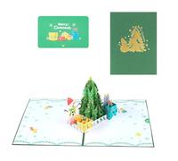 Set di biglietti di auguri natalizi con area messaggio scritto a mano e buste abbinate, decorazioni per feste natalizie per familiari e amici a casa
