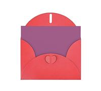 Set di biglietti di auguri rossi con buste - Biglietti vuoti stampati in tinta unita rosso uva per compleanno, San Valentino e inviti per feste