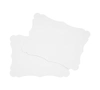 Set di biglietti in formato DIN A6, per fai da te e fai da te, con angoli arrotondati o contorno vintage, 300 g/m², carta kraft per erba, cartoncino per foto (bianco opaco vintage, 100 carte)