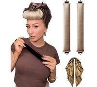 Set di bigodini per capelli senza calore, per una notte, non si riscaldano, in schiuma, per dormire, per capelli lunghi, fascia per capelli in seta (biondo, grande)