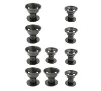 Set di bigodini senza calore: 10 pezzi inclusi morbidi grandi e piccoli durante la notte(10Pcs Black(5S-5L))