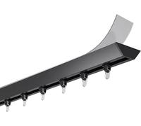 Set di binari autoadesivi per tende da soffitto, 4,5 m, in alluminio nero, senza asta di trapano, facile installazione per eleganti trattamenti per finestre, perfetto per l'arredamento della casa.