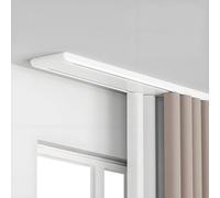 Set di binari da soffitto in Alluminio a Doppia Fila, silenziosi e Resistenti, da 10,5 Piedi con Ganci, Perfetti per Tende e divisori per Ambienti, Binario Bianco da 3,2 Metri per Uno scorri