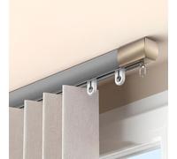 Set di binari da soffitto regolabili, binario in alluminio da 70-600 cm, montaggio a parete/soffitto, perfetto per divisori e soluzioni per la privacy, grigio 115 cm / 3.77ft