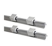Set di binari di taglio lineari, 2 guide SBR25 4 blocchi cuscinetto SBR25UU argento 300-1500 mm for CNC(1000mm)