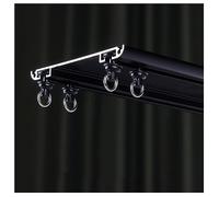Set di binari doppi per tende minimalisti, invisibili, montaggio a soffitto, silenziosi, per finestre con apertura verso l'interno, soluzioni per angoli doccia e baia molto stretta