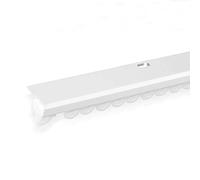 Set di binari doppi per tende minimalisti, invisibili, montaggio a soffitto, silenziosi per finestre con apertura verso l'interno, finestre a bovindo strette e angoli della doccia, design scorrevole