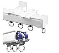 Set di binari flessibili per tende divisori, 40 m, in alluminio, per una facile installazione, bastoni per tende bianchi, per camera da letto, studio, ufficio e spazi multiuso