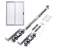 Set di binari hardware per porta in legno - Set completo di meccanismo di rotolamento per porte scorrevoli in legno, porte scorrevoli, di movimento della porta, componenti hardware per
