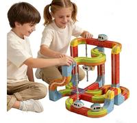 Set di binari magnetici per bambini, set di binari magnetici, set di binari per bambini, set di binari da corsa flessibile, layout 3D integrati e auto motorizzata per favorire il pensiero spaziale e