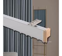 Set di binari oscuranti da soffitto da 1,5 m con staffa adesiva, perfetto per cucina e ufficio, design a scomparsa, bianco h per bloccare la luce e la privacy