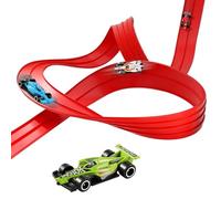 Set di binari per auto giocattolo - Traccia di aspirazione con giocattolo, auto da corsa completa e binari roll -up | Ruote calde per le gare per il balcone da letto da letto da per es