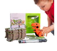 Set di binari per auto per bambini con racer puzzle, binari del puzzle di dinosauro - Giochi di tracce di dinosauro per bambini | Giocattoli educativi sensoriali per 3 4 5 6 ragazzi per bambini di 7 a