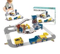 Set Di Binari Per L'avventura Per Veicoli | Veicoli Di Avventura In Ingegneria Creativa | Apprendimento E Giocattolo Educativo | Playset Per Auto Da Corsa Di Costruzione Flessibile, Giocattoli