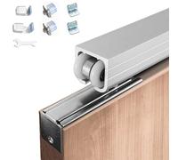Set di binari per Porte scorrevoli a Scomparsa in Alluminio Resistente, con Montaggio Superiore per Un Funzionamento Fluido e Una Facile Installazione, Ideale per la ristrutturazione della c