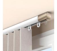 Set di binari per tenda da soffitto, 70-600 cm, guida regolabile in alluminio da parete/soffitto, per divisori e finestre, soluzione per la privacy (bianco, 210 cm)