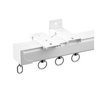 Set di binari per tende curvi e dritti con angolo a 90°, facile da installare, binario pieghevole per finestre a golfo, divisori, soggiorno, camera da letto, doccia, sistema di tende a soffitto