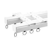 Set di binari per tende curvi e dritti con angolo a 90°, facile da installare, guida pieghevole per finestre a golfo, divisorio, soggiorno, camera da letto, doccia, binario da soffitto