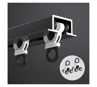 Set di binari per tende da soffitto, invisibili, ultra sottili, da incasso, per camera da letto, ufficio, soggiorno, preassemblato, nero, 13 m