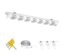 Set di binari per tende da soffitto/parete in alluminio resistente ondulato, 3,3 m, per ufficio, soggiorno, camera da letto, binario con onde d'acqua per una facile installazione