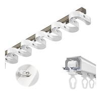 Set di binari per Tende da soffitto Resistenti da 3,3 a 19,7 Piedi, Binario a Forma di S per divisori, Montaggio a Parete Facile da installare, Binario per Tende Versatile Color Champagne (5