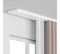 Set di binari per tende da soffitto, sistema a doppio binario per una privacy senza soluzione di continuità in spazi aperti, 360 cm, bianco per montaggio a soffitto per decorazione domestica