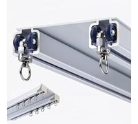 Set di binari per tende in alluminio da 300/400/500 cm (9,8/13,1/5 m) Silent Roller Room Divider 600 cm TrackPerfect per uso domestico e ufficio