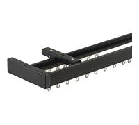 Set di binari per tende in alluminio resistente, montaggio a soffitto, sistema scorrevole silenzioso per tende, ideale per soggiorno, camera da letto e divisori, facile installazione