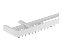 Set di binari per tende in alluminio resistente, montaggio a soffitto, sistema scorrevole silenzioso per tende, ideale per soggiorno, camera da letto e divisori, facile installazione