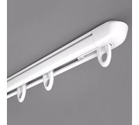 Set di binari per tende in alluminio super resistente, design ultra sottile da 12 mm, funzionamento silenzioso e fluido, ideale per soggiorno, camera da letto, divisorio da 1,9 m, montaggio a soffitto
