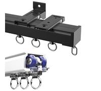 Set di binari per tende regolabili in alluminio, aste divisori multiuso per camera da letto e appartamento studio, facile installazione, 120 cm, ideale per la Francia