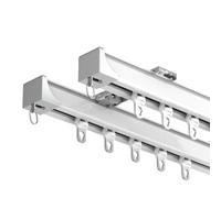 Set di binari per Tende Resistenti - Asta Scorrevole in Alluminio da 1,4 m/4,6 Piedi per Montaggio a soffitto/Parete, Perfetta per divisori di stanze in Appartamenti, aule e ospedali - Desig