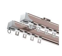 Set di binari per Tende scorrevoli in Alluminio ad Alta Resistenza - Asta divisoria per Montaggio a soffitto/Parete per Appartamenti, aule, ospedali - 1,3 m/4,3 Piedi, Colore Doppia A, resis