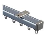 Set di binari per tende silenziosi, montaggio a soffitto, per soggiorno, camera da letto, divisorio, facile installazione, design robusto, blu, 1,40 m di lunghezza