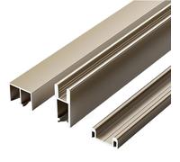 Set di binari scorrevoli in lega di alluminio per Kit binario for porta scorrevole Multicolor 80-300 cm(Gold,210cm)