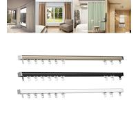 Set di binari scorrevoli per tenda da soffitto e parete, 480 cm, con guide bianche con rulli silenziosi, perfetto per l'installazione di tende e tende