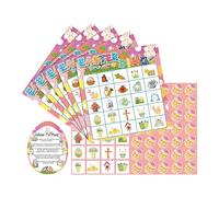 Set di bingo a tema pasquale - gioco per le vacanze religiose per bambini | Sunday School & Family Night Activity | Include 24 carte, marker e idee (età 4+)