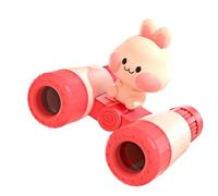 Set di binocoli per bambini per ragazzi e ragazze, ingrandimento regolabile per esplorazioni all'aperto, leggero e resistente, ideale per bird watching, campeggio, viaggi (rosa)