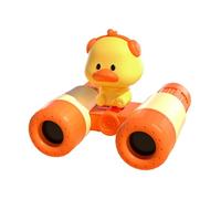 Set di binocoli per bambini per ragazzi e ragazze, ingrandimento regolabile per esplorazioni all'aperto, leggero e resistente, ideale per bird watching, campeggio, viaggi (giallo)