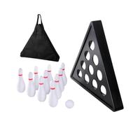 Set di Birilli Da Bowling Da Tavolo, Set di Shuffleboard in Legno per Feste,
